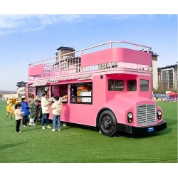 Food Truck Bus Scolaire Rose Junior - Fenced Buses