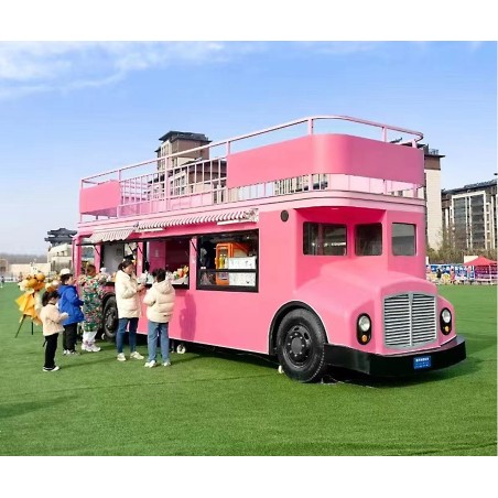 Food Truck Bus Scolaire Rose Junior - Fenced Buses
